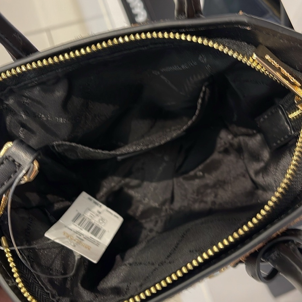 Avril Extra-Small Cheetah Print Calf Hair and Leather Satchel BLACK COMB… - Picture 9 of 16